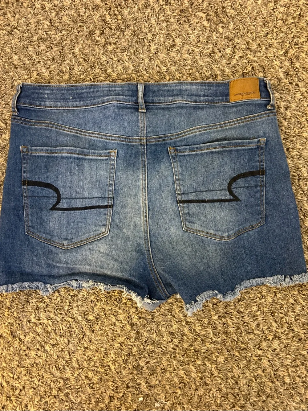 American Eagle Outfitters Blue Washed Denim Cutoff Shorts